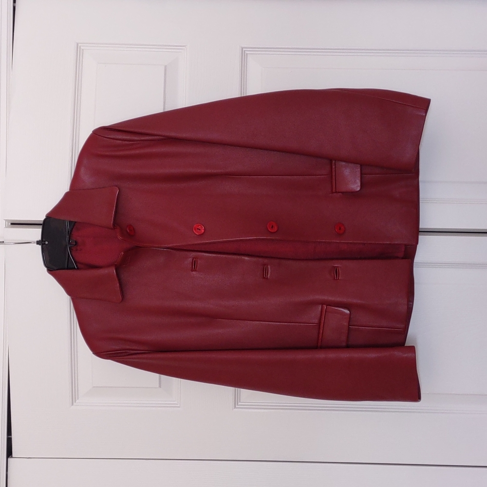 Vintage Toni Mir Red Leather jacket, Small (Euro size 42)